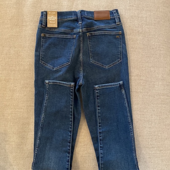 NEW MADEWELL 10” HIGH RISE SKINNY JEANS MA621 WENDOVER WASH - Picture 4 of 12